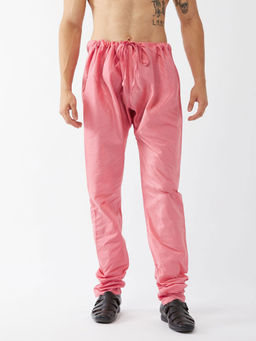 Vastramay - Men's Pink Silk Blend Pyjama