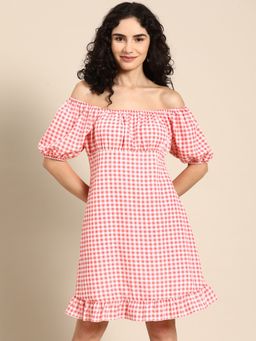 Dodo & Moa - Women Checks Print Dress