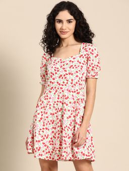 Dodo & Moa - Women Sweetheart Floral Print Dress