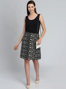 Dodo & Moa - Women Black Printed Dress