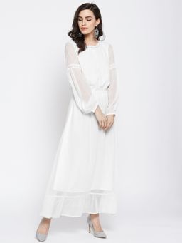Dodo & Moa - Women White Solid Dress