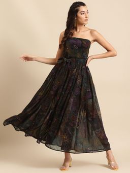 Dodo & Moa - Women Black Printed Dress