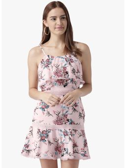 Dodo & Moa - Women Pink Floral Print Dress