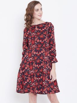 Dodo & Moa - Women Red Printed Dress