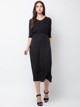 Dodo & Moa - Women Black Solid Dress
