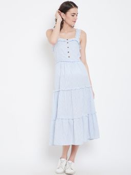 Dodo & Moa - Women Blue Stripe Dress