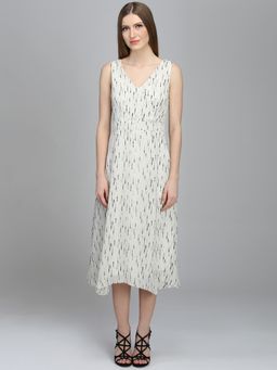 Dodo & Moa - Women Off White Printed Dress