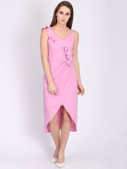 Dodo & Moa - Women Pink Solid Dress