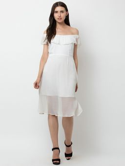 Dodo & Moa - Women White Solid Dress
