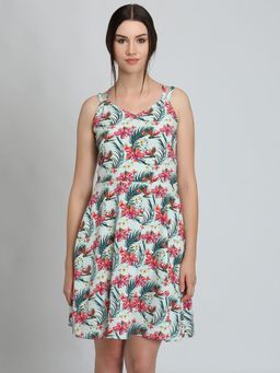 Dodo & Moa - Women Floral Print Dress