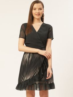 Dodo & Moa - Women Black Printed Dress