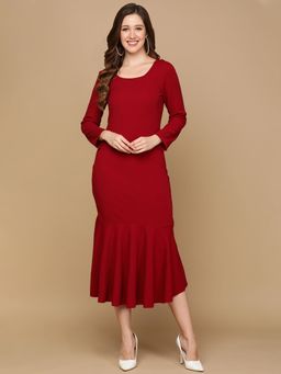 Dodo & Moa - Women Red Solid Dress