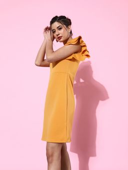 Dodo & Moa - Women Orange Solid Dress