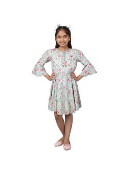 Cantabil - Girls Multi-Color Floral Casual Dress