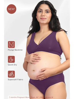 Zelena - Purple Non-Wired Maternity Padded Nursing Bra