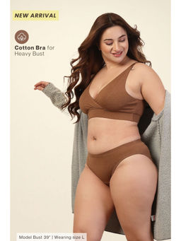 Zelena - Brown Non-Wired Maternity Nursing Bra with Adjuster