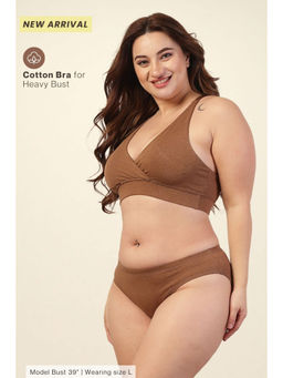 Zelena - Brown Non-Wired Racerback Maternity Nursing Bra with Adjuster