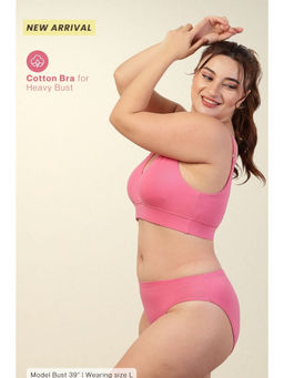 Zelena - Pink Non-Wired Racerback Maternity Nursing Bra with Adjuster