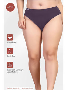 Zelena - Dark Purple Stretchable Full Hip Coverage Maternity Panty