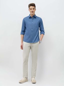 U.S. POLO ASSN. - Men's Blue New Port Marina Dobby Shirt