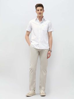 U.S. POLO ASSN. - Men's White Tailored Fit Oxford Shirt
