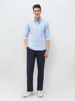 U.S. POLO ASSN. - Men's Blue Tailored Fit Oxford Shirt
