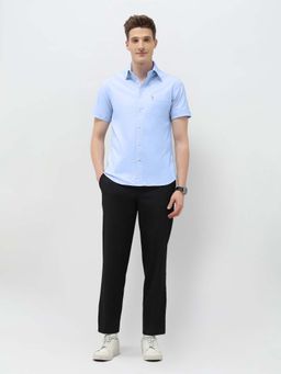 U.S. POLO ASSN. - Men's Blue Tailored Fit Oxford Shirt