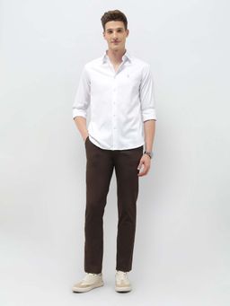 U.S. POLO ASSN. - Men's White Solid Tailored Fit Shirt