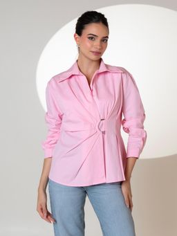 All Eyes On You - AEOY Pink Wrap Style Shirt(1N)