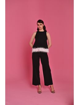 Label Iris - Black Frillia Solid Co-Ord (Set of 2)