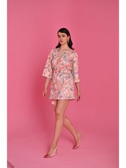 Label Iris - Pink Eden Tie Floral Dress
