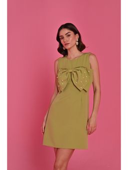 Label Iris - Olira Bow Solid Dress