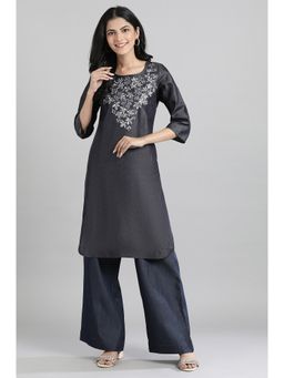 Aurelia - Blue Floral Kurta And Bottom (Set of 2)