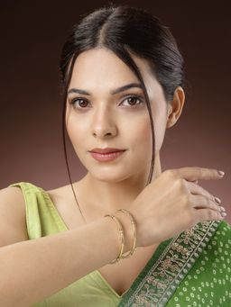 NVR - Women Set of 2 Gold-Plated Handcrafted Traditional Bangles