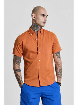 Snitch - Orange Slim Fit Shirt