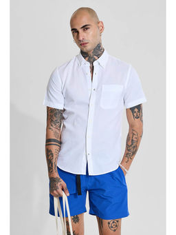 Snitch - White Slim Fit Shirt