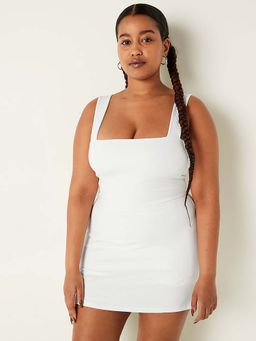 Victoria's Secret - White Textured A-Line Dress (L)