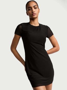 Victoria's Secret - Black Solid Plain Bodycon Dress