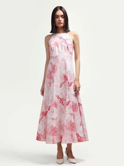 RAREISM - Off White Floral A-Line Dress
