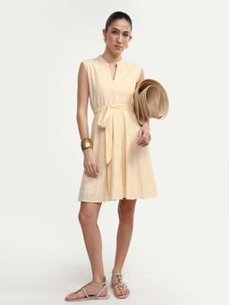 RAREISM - Yellow Floral Flared Dress