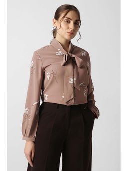 Van Heusen - Brown Printed Formal Shirt