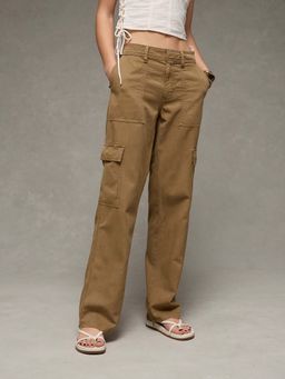 American Eagle - Brown Solid Plain Casual Trousers