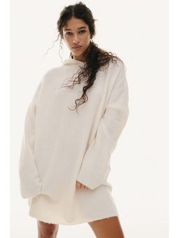 H&M - Women White Hooded Wool-Blend Dress