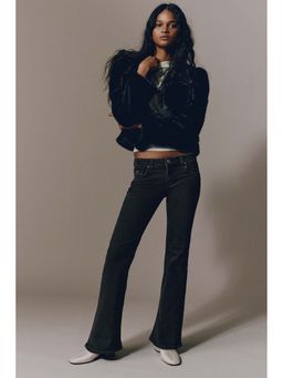 H&M - Women Black Flared Low Jeans