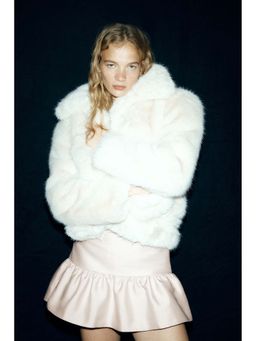 H&M - Women Beige Frilled Mini Skort