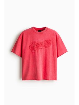 H&M - Men Red Oversized Fit Boxy-Style T-Shirt