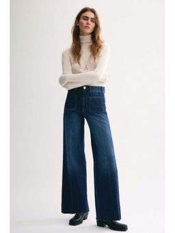H&M - Women Blue Wide High Jeans