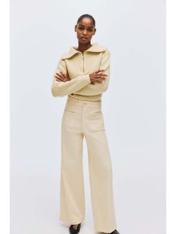 H&M - Women Yellow Wide High Jeans