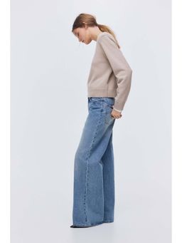 H&M - Women Beige Shoulder-Pad Jumper