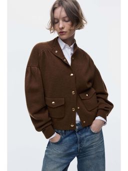 H&M - Women Brown Oversized Cardigan
